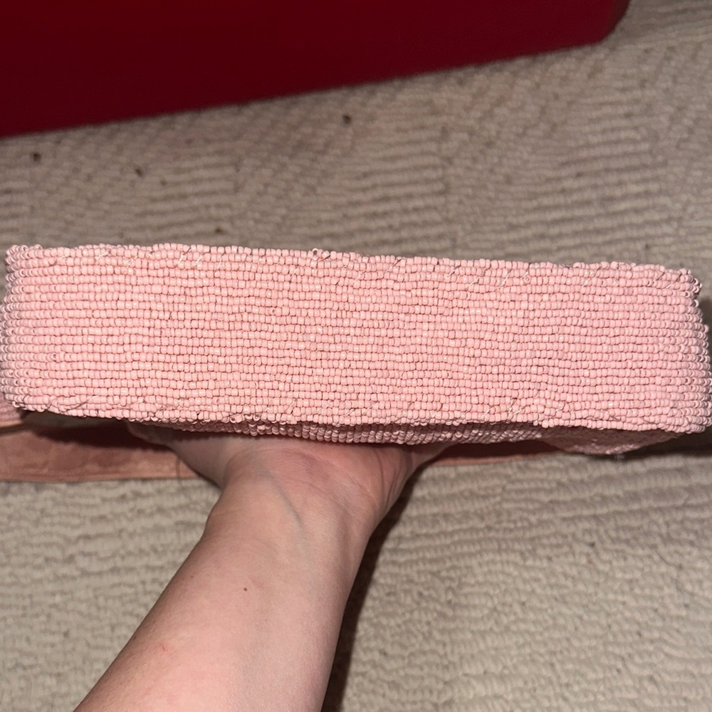 LC Lauren Conrad Pink Beaded Bow Shoulder Bag ***Viral beaded bag*** - Picture 5 of 6